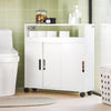 Sobuy vannitoakapp ratastega valge BZR02-W