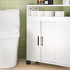 Sobuy vannitoakapp ratastega valge BZR02-W