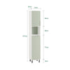 SoBuy Kylpyhuonekaappi pyykkikorilla Korkea kaappi BZR137-GR