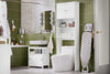 SoBuy WC-hylly kylpyhuonekaappi Pesukonekaappi Korkea kaappi BZR165-W