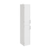 SoBuy BZR243-W Korkea kylpyhuonekaappi 30 × 40 × 180 cm – 2 ovea, 6 laatikkoa, kapea, valkoinen