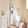 Ennakkomyynti SoBuy BZR34-K-W Kylpyhuoneen Kaappi – Kapea Säilytyskaappi Ovelle ja Laatikoille, Korkea Kylpyhuonekaappi, Kosteudenkestävä – Kompakti WC- ja Kylpyhuonesäilytys 20x20x145cm