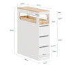Sobuy vannitoakapp ratastega valge BZR54-W
