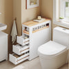 Sobuy vannitoakapp ratastega valge BZR54-W