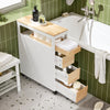 SoBuy WC paperiteline kylpyhuone kaappi Hyllykokonaisuus BZR54-II-WN