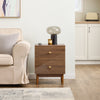 Ennakkomyynti SoBuy FBT170-N Vintage-yöpöytä kahdella laatikolla, puinen sivupöytä kumipuujaloin, yöpöytä makuuhuoneeseen, olohuoneeseen ja toimistoon, ruskea, L45 × S40 × K58 cm