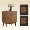Ennakkomyynti SoBuy FBT170-N Vintage-yöpöytä kahdella laatikolla, puinen sivupöytä kumipuujaloin, yöpöytä makuuhuoneeseen, olohuoneeseen ja toimistoon, ruskea, L45 × S40 × K58 cm