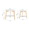 Sobuy puidust seeria laud puidust kiudlaua valge fbt75-w