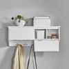 Sobuy seinariiul 5 konksud puidukiust valge fhk24-w