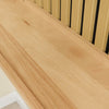 SoBuy FHK40-N Seinähylly 120 × 19 × 120 cm – 2 irrotettavaa hyllyä, 3 puukoukkua, puunsävy