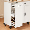 Ennakkomyynti SoBuy FKW126-WN – Tilava ja Liikkuva Keittiövaunu | 2 Laatikkoa, Kaappi, Pyyheteline ja Jarrulliset Pyörät
