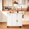Ennakkomyynti SoBuy FKW126-WN – Tilava ja Liikkuva Keittiövaunu | 2 Laatikkoa, Kaappi, Pyyheteline ja Jarrulliset Pyörät
