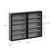SoBuy FSB113-DG Seinävitriini 80 × 12,2 × 60 cm – lasiovi, 5 hyllyä, tummanharmaa