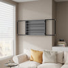SoBuy FSB113-DG Seinävitriini 80 × 12,2 × 60 cm – lasiovi, 5 hyllyä, tummanharmaa