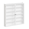 SoBuy FSB113-H-W Seinäkaappi 80 × 12 × 80 cm – kapea, esittelyhyllyt, valkoinen
