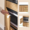 SoBuy FSB99-N Säilytyskaappi – 3 Ovea, 3 Laatikoita, Keittiön ja Olohuoneen Sideboard, 112 × 40 × 89 cm, Luonnonväri