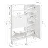 SoBuy FSR230-W Kenkäteline 83 × 14 × 117,5 cm – 8 hyllyä, vain 14 cm leveä, valkoinen