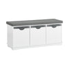 Sobuy Storage Bench Padlow koos kiudlauaga valge FSR30-W