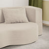 SoBuy FST101-MI Vuodesohva 177 × 107 × 32 cm – 2-in-1, vakosametti, 2-istuttava, beige