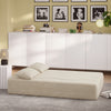 SoBuy FST101-MI Vuodesohva 177 × 107 × 32 cm – 2-in-1, vakosametti, 2-istuttava, beige
