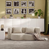 SoBuy FST101-MI Vuodesohva 177 × 107 × 32 cm – 2-in-1, vakosametti, 2-istuttava, beige