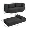 SoBuy FST101-SCH Vuodesohva 177 × 107 × 32 cm – 2-in-1 taittuva, 2 tyynyä, musta