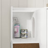 SoBuy HAT02-L-E-W Kissanvessakaappi 98 × 60 × 80 cm – sisal-raapimisramppi, lasiovet, valkoinen