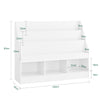 SoBuy KMB118-W Lasten Kirjahylly Lelujen Säilytyskaluste – 3 Lokeroa, Pieni Kirjahylly 3 Tasolla, Valkoinen, 100x30x80 cm