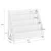 SoBuy Lasten kirjahylly - 4-hyllyä | Kirjoille ja Leluille | Valkoinen 70x30x60cm KMB32-K-W