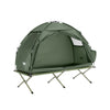 SoBuy Teltta 1 Hengelle – Säilytystaskuilla ja Lamppukoukulla, 2-in-1 Kevyt retkiteltta | 193x86x160cm Vihreä OGS32-II-GR