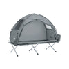 SoBuy Teltta 1 Hengelle – Säilytystaskuilla ja Lamppukoukulla, 2-in-1 Kevyt retkiteltta | 193x86x160cm Harmaa OGS32-II-HG