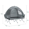 SoBuy Teltta 2 Hengelle - Ja Kenttäsänky, 2-in-1 Retkiteltta | 193x145x185cm Harmaa OGS32-II-L-HG