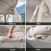 Sobuy Hammock Metal ja polüpropüleeni hall OGS50-HG