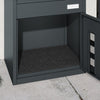 SoBuy OGS68-DG Pakettilaatikko XXL 55 × 41,3 × 120 cm – 3 lokeroa, 2 koodilukkoa, tummanharmaa