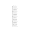 SoBuy STR14-H-W Kirjahylly 30 × 32,5 × 146,8 cm – 10 hyllyä, kapea, valkoinen