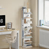 SoBuy STR14-H-W Kirjahylly 30 × 32,5 × 146,8 cm – 10 hyllyä, kapea, valkoinen