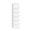 SoBuy STR14-W Hyllykkö 30 × 32,5 × 110,5 cm – 5 tasoa, epäsymmetrinen, MDF, valkoinen