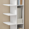 SoBuy STR14-W Hyllykkö 30 × 32,5 × 110,5 cm – 5 tasoa, epäsymmetrinen, MDF, valkoinen