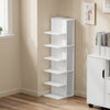 SoBuy STR14-W Hyllykkö 30 × 32,5 × 110,5 cm – 5 tasoa, epäsymmetrinen, MDF, valkoinen