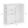 SoBuy STR16-W Seinäkaappi vinyyleille 70 × 25,1 × 70,2 cm – 3 avohyllyä, vinyylilokero, reikälevy, valkoinen