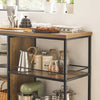 Sobuy Serving Trolley 3 riiuli- ja puidukiust lehtpruun SVW18-F