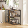 Sobuy Serving Trolley 3 riiuli- ja puidukiust lehtpruun SVW18-F