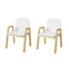 Sobuy 2 Laste toolid kase spooni valge KMB24-WX2