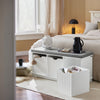 Sobuy Storage Bench Padlow koos kiudlauaga valge FSR30-W