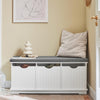 Sobuy Storage Bench Padlow koos kiudlauaga valge FSR30-W