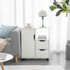 Sobuy kohvilaud ratastega valge FBT105-W