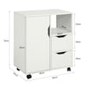 Sobuy kohvilaud ratastega valge FBT105-W