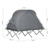 Sobuy 2-persel metall ja polüpropüleenhall OGS60-L-HG