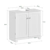 Sobuy basseinikapp 2 uksed puidukiust valge BZR18-II-W
