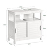 Sobuy basseinikapp 2 uksed puidukiust kaabl valge FRG128-W
